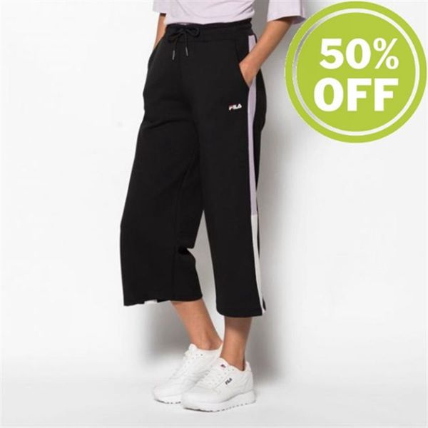 Pantalones De Chándal Fila Mujer Negras - Richelle Culottes 3/4 - España 629381NAW